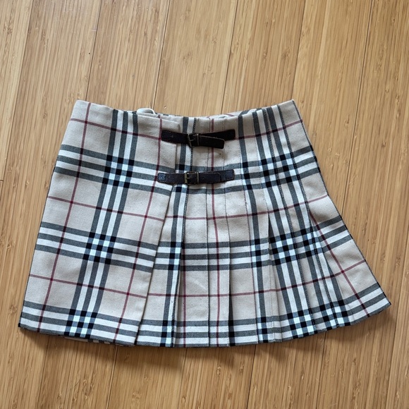Burberry Girl Plaid Pleated Mini Skirt Size 10